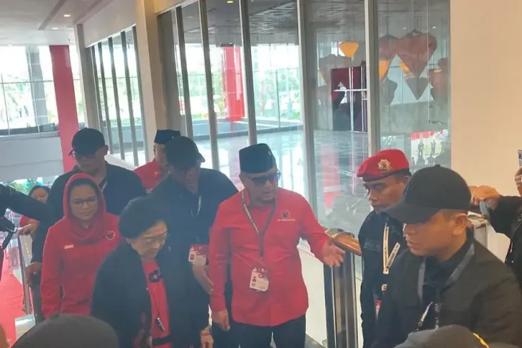Megawati Tiba pada Lokasi Rakernas V PDIP