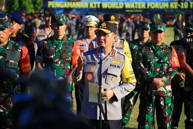 TNI kemudian Polri Siap Amankan World Water Diskusi pada Bali