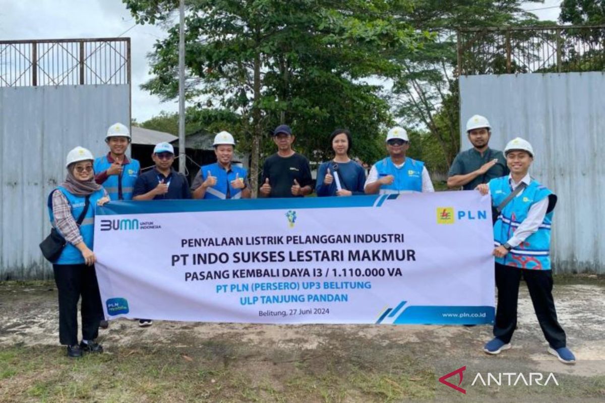 PLN Babel sambung listrik tegangan menengah menyokong perkembangan perekonomian